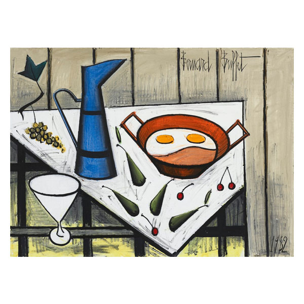 Nature morte aux oeufs sur le plat